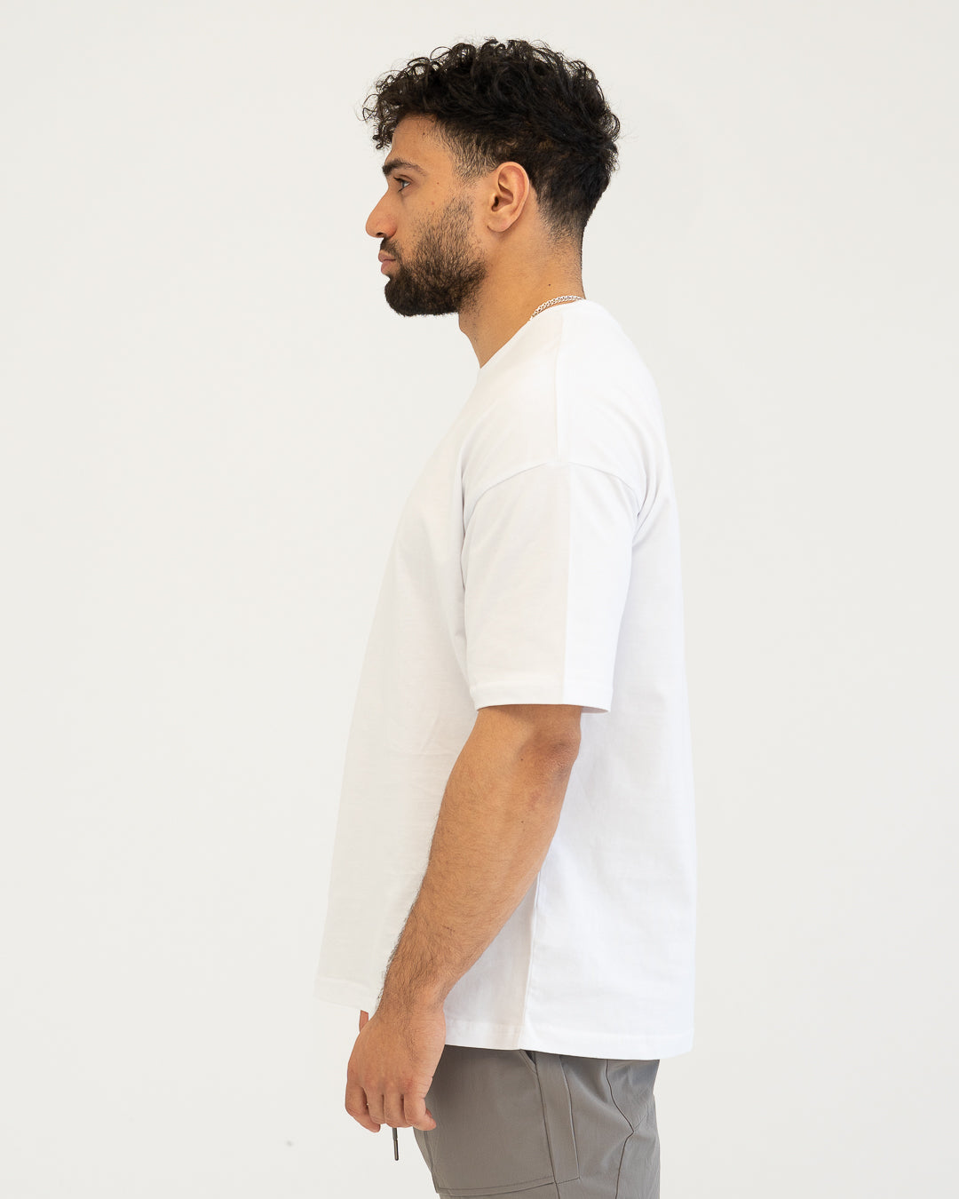 Oversized White Logo Tee