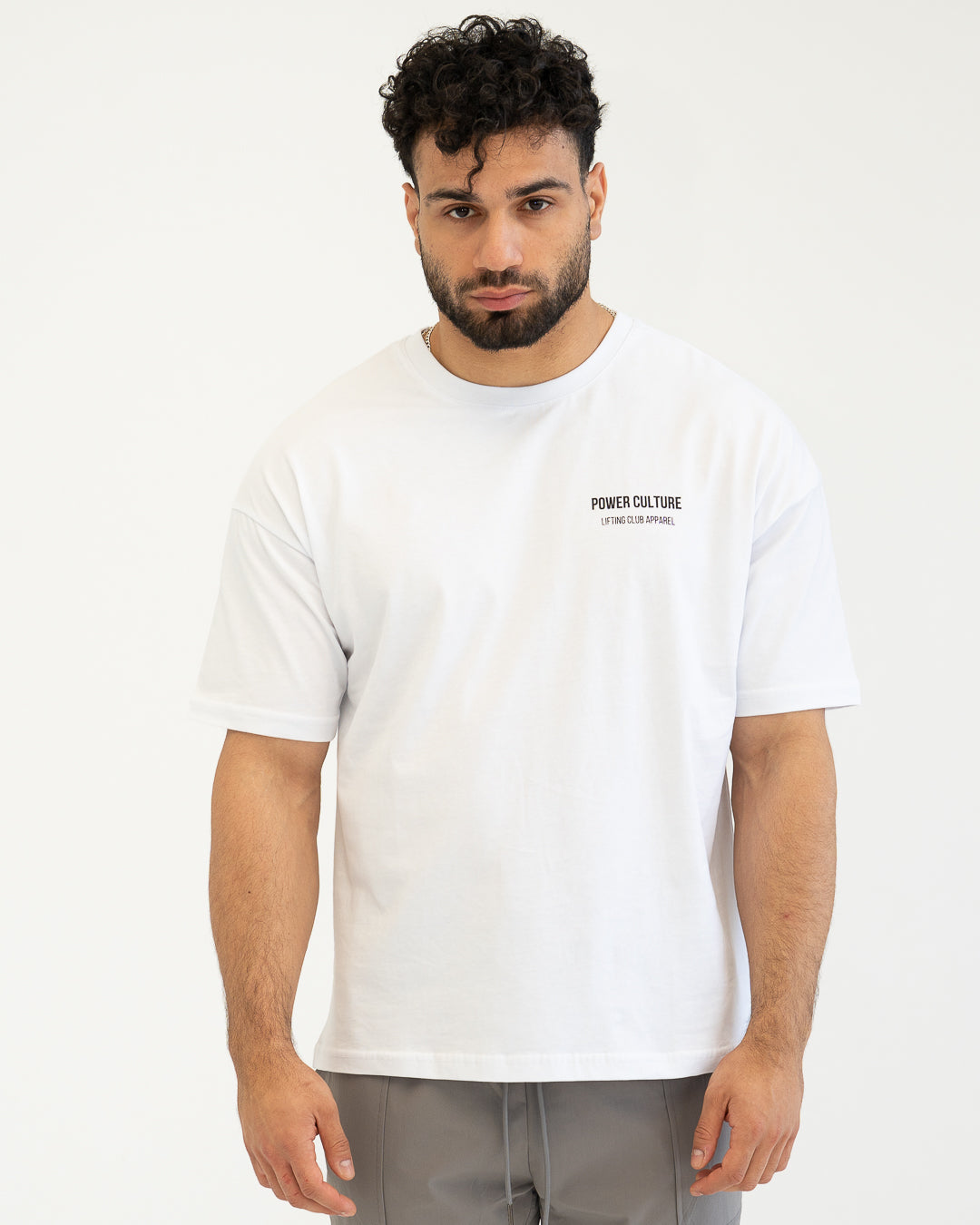 Oversized White Lifting Tee