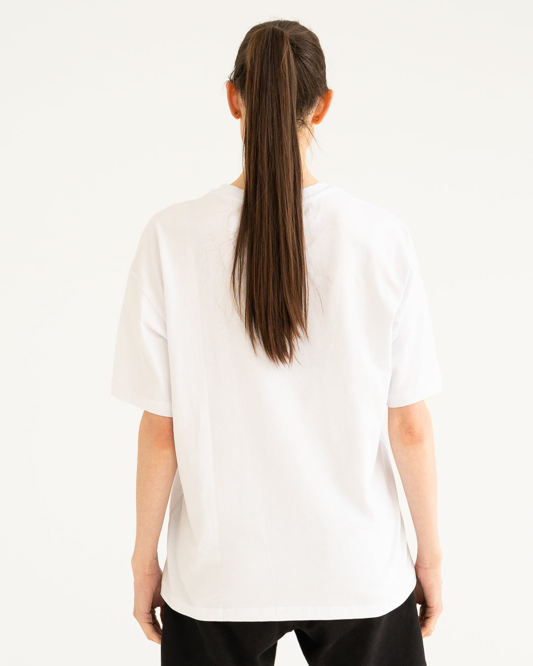 Oversized White Logo Tee