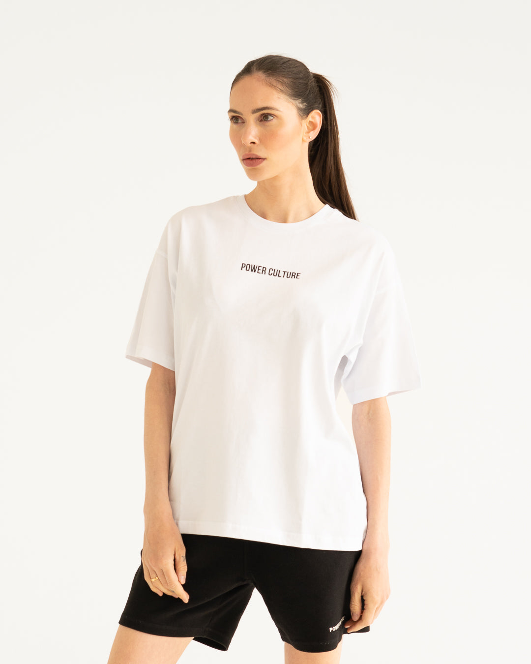 Oversized White Logo Tee