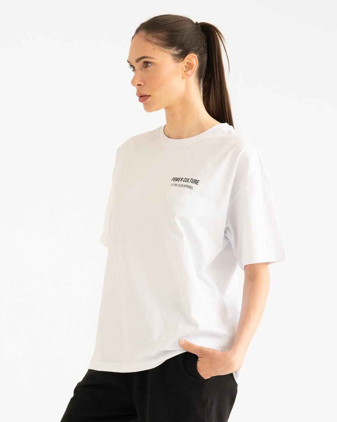 Oversized White Lifting Tee