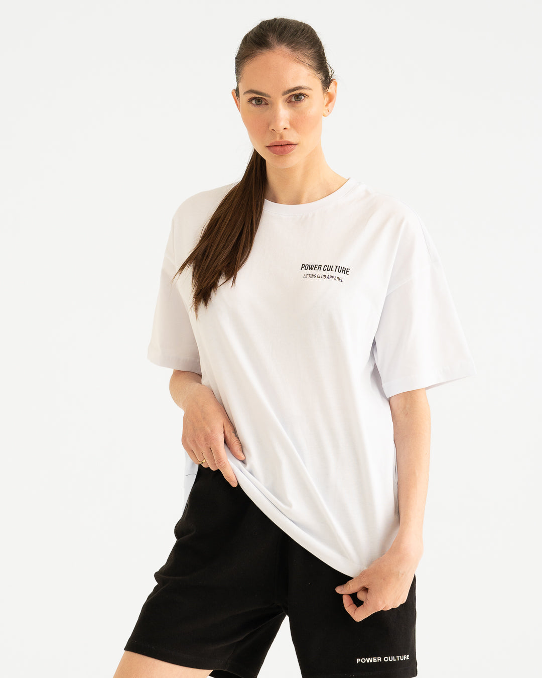 Oversized White Lifting Tee